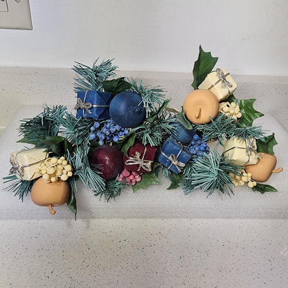 Vintage Floral Picks Set Of 6. Blue, Cream Abd Plum - Picture 1 of 9